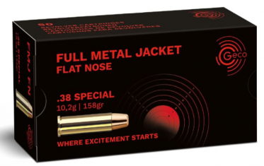 .38 Special Geco Vollmantel Flachkopf 158gr